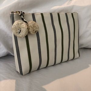 Madewell Zip Top Pom Pouch